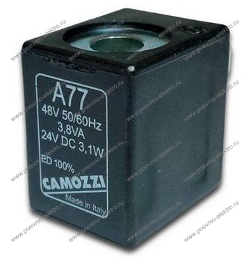 Соленоид CAMOZZI A77 DC 24V 3.1W/AC 48V 3.8VA