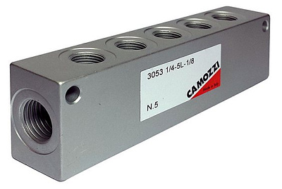 Коллектор односторонний CAMOZZI 3053-1/2-5L-3/8 