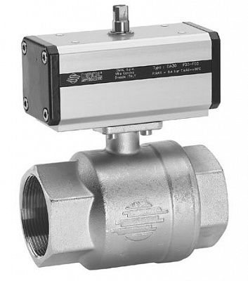 Кран шаровой CAMOZZI D100H004 с пневмоприводом DN15 PN16