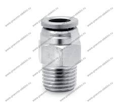 Прямой фитинг M6510 06-06 цанга-н.резьба, трубка 3/8-резьба 3/8NPTF