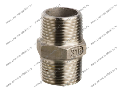 Соединение 651/2R Ниппель 1/2"-1/4" НН (нерж.AISI 316)