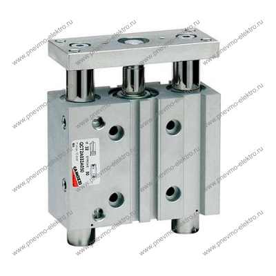 Пневмоцилиндр CAMOZZI QCT2A050A025 D50 ход 25 с встроенной направляющей