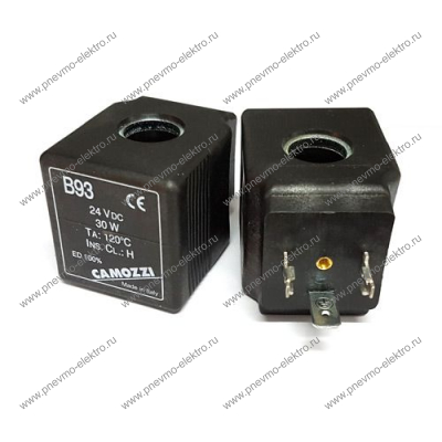 Соленоид CAMOZZI B93 DC 24V 30W, d 14 mm, h 39 mm