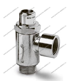Дроссель CAMOZZI SCU 610-1/2 с обратным клапаном на цилиндр