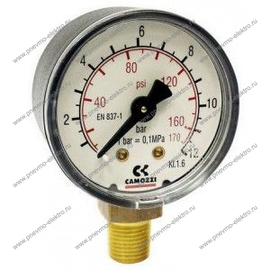 Манометр CAMOZZI M043-R12 1/8" 12 атм
