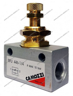 Дроссель CAMOZZI RFU-446-1/4 с обратным клапаном