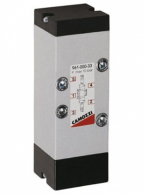 Распределитель CAMOZZI 973-000-33 электро-пневматический 5/3 но ISO3