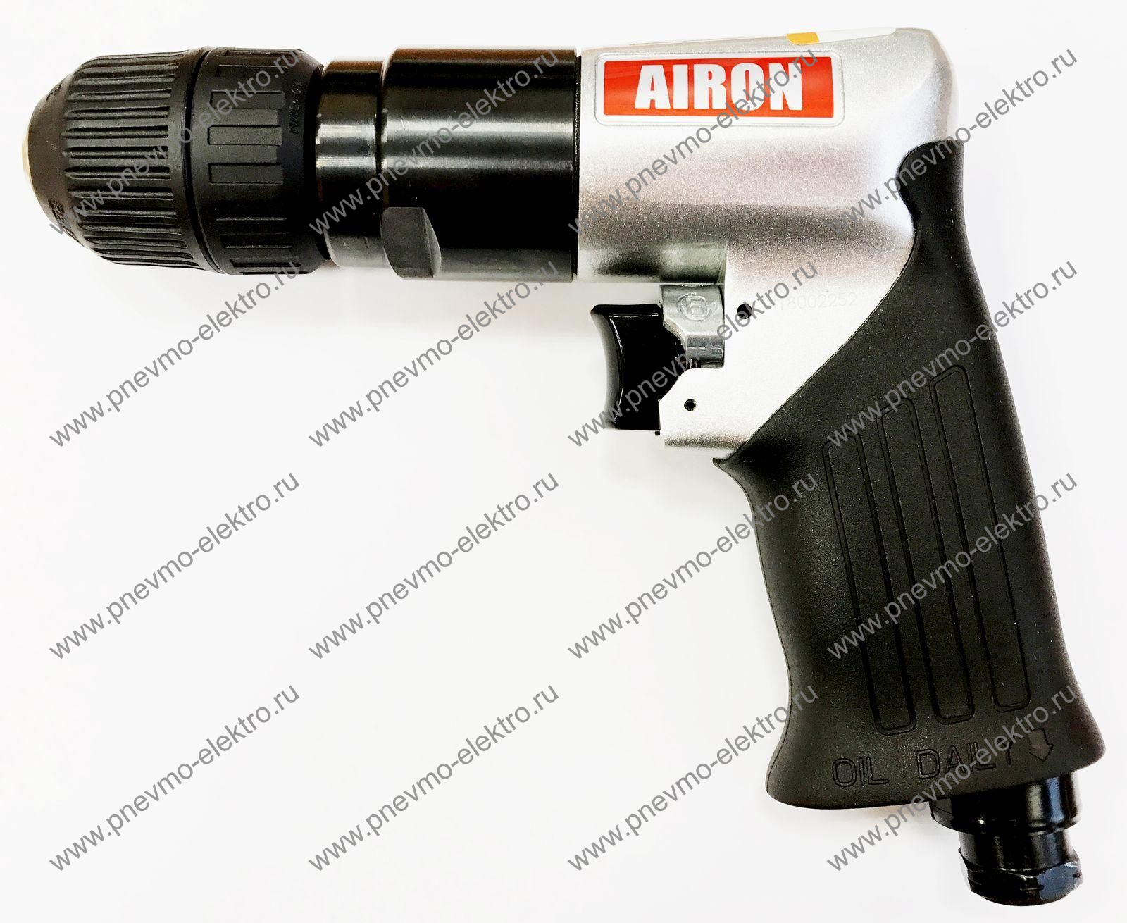 Пневмодрель Airon DR118KL-A1 (1800 об/мин, 1.12 кг, БЗП, реверс, 121.4 л/мин)