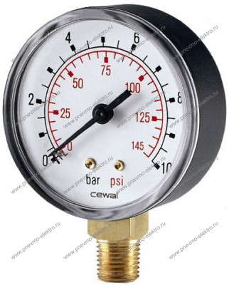 Манометр CAMOZZI M063-R12 1/4" 12 атм