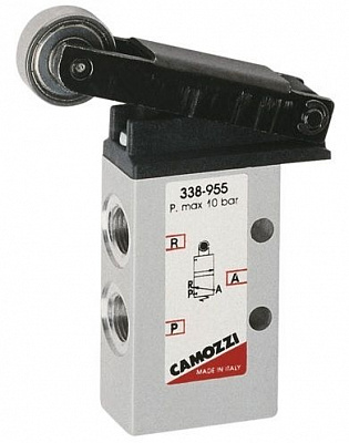 Распределитель CAMOZZI 338-955S01 (-45°C) 3/2-1/8 ручное управление (ролик)