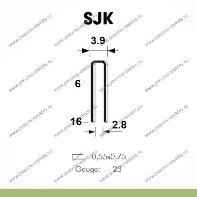 Скоба SJK/10 galv, Omer (20 / 320 тыс.шт.)