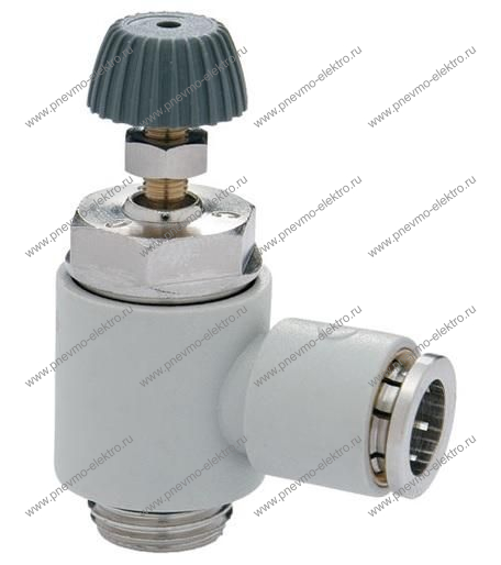 Дроссель CAMOZZI PMCU 708-3/8-12 на цилиндр, с обр клапаном