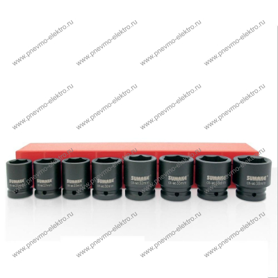Набор ударных головок SUMAKE, 8 шт, SIS-6603, 3/4"-26,27,29,30,32,35,36,38