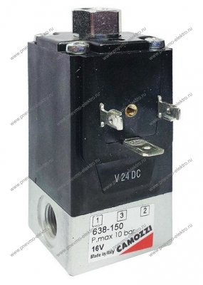 Распределитель CAMOZZI 638-150-A62 3/2-1/8 12V DC электро-пневматический