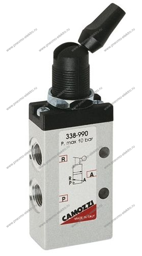 Распределитель CAMOZZI 338-990 ручное управление