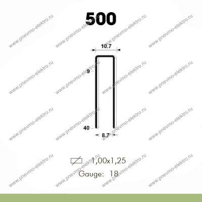 Скоба 500/15, Omer (10 / 70 тыс.шт.)