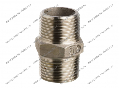 Соединение 651/01 Ниппель 1/4"НН (нерж.AISI 316)