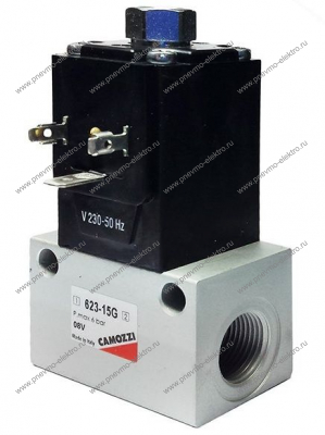 Распределитель CAMOZZI 623-15G-A63 2/2-3/8 24v DC электро-пневматический