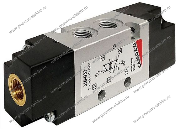 Распределитель CAMOZZI 358-033 пневмоуправление-пневмовозврат 5/2