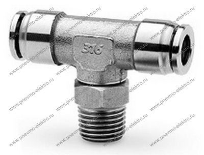Тройник X6430 10-1/4 SS316 цанговый поворотный Camozzi нерж