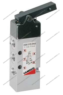 Распределитель CAMOZZI 358-D15-9A5 сенсорное механическое управление