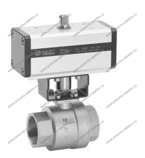 Кран шаровой CAMOZZI L400H204-LT-RF01 1/2" нерж с пневмоприводом DN15 PN100