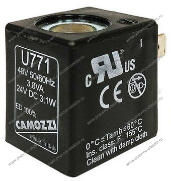 Соленоид CAMOZZI U771 24V DC 3,1W/48V AC 3,5VA
