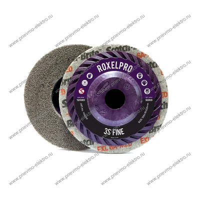 Нетканый прессованный круг на подложке ROXPRO 115*6*22mm 6A Medium (144243)