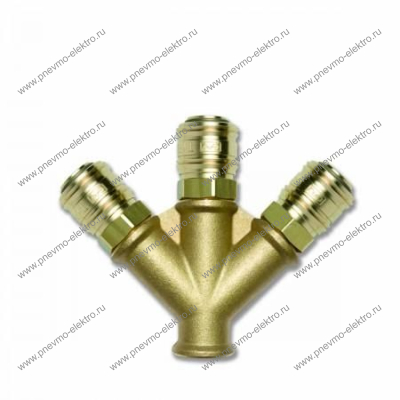 Тройник 5820-V3 3 БРС муфты, резьба 3/8 В GAV